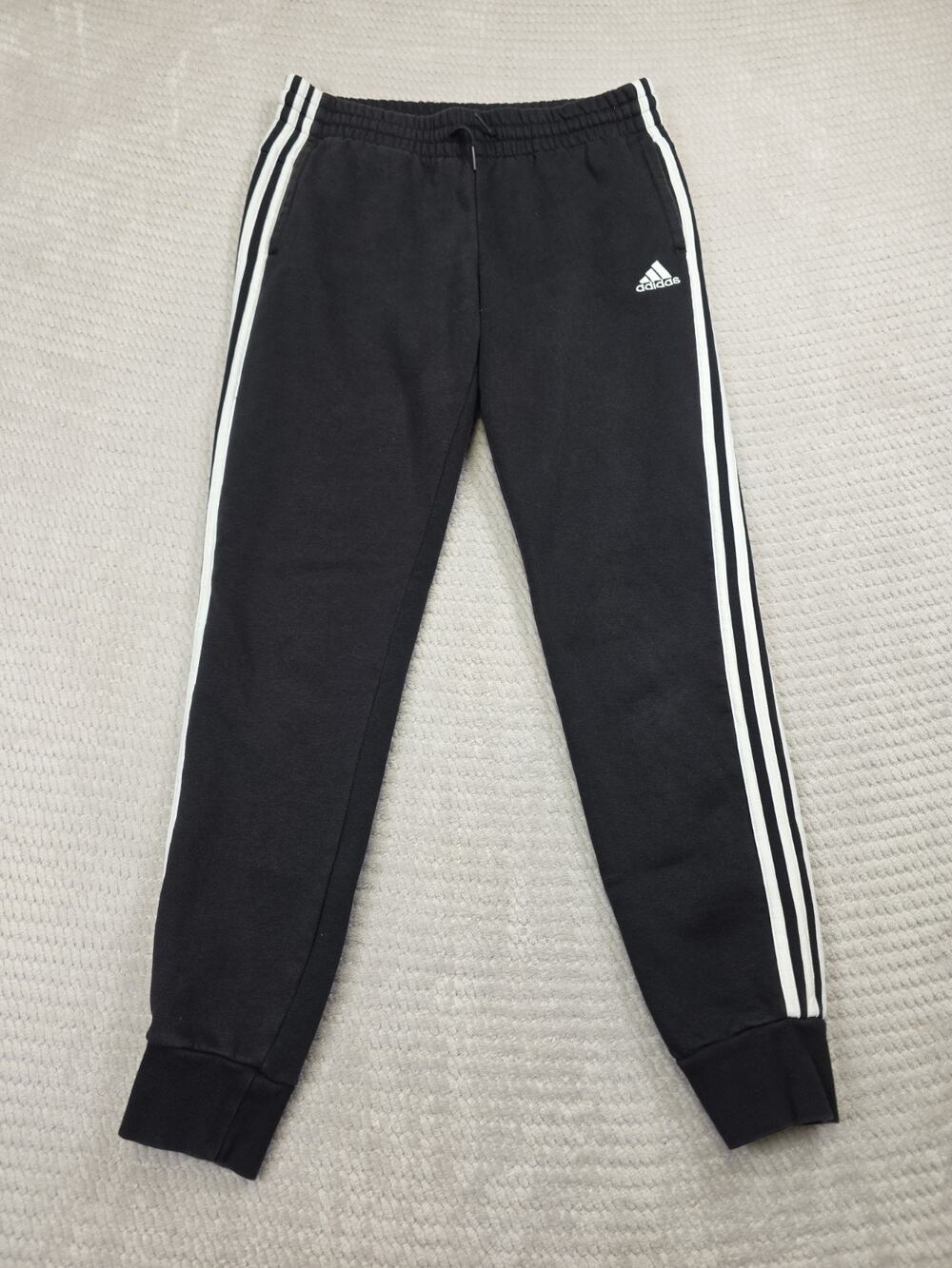 Adidas Sweatpants Womens Medium Black 3 Stripe Jogger Sweats